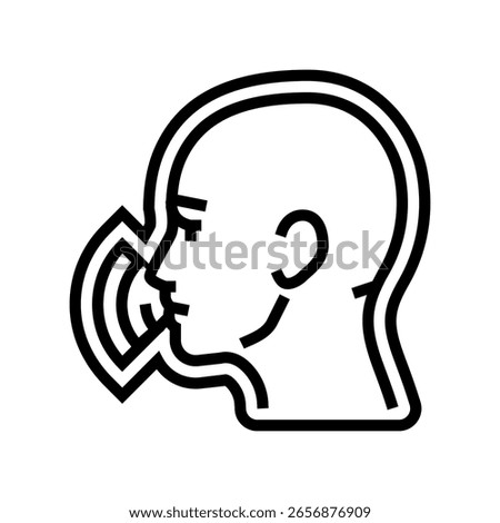 voice activated line icon vector. voice activated sign. isolated contour symbol black illustration