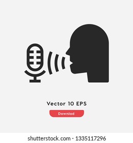 Voice analysis icon vector. Voice analysis symbol. Linear style sign for mobile concept and web design. Voice analysis symbol illustration. Pixel vector graphics - Vector.