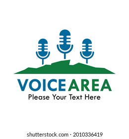 Voice area logo template illustration
