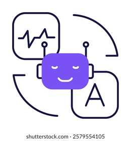 Voice Assistant – AI-Powered Virtual Assistant That Interprets Voice Commands and Responds with Intelligent Solutions. Vector illustration.