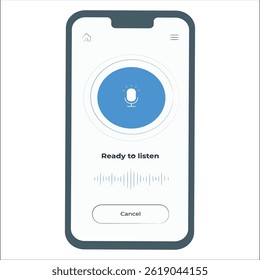 Voice assistant concept. Vector sound wave. Voice and sound recognition equalizer wave flow background. Personal assistant and voice recognition. Abstract amplitude of sound. 2803