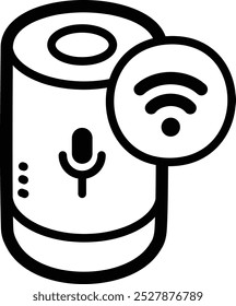 Sprachassistent doodle, Vektorsymbol und -grafik