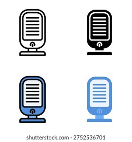 Voice assistant icon collection of various styles for design branding, print and digital media