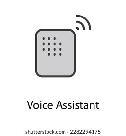 Voice assistant icon design stock illustration