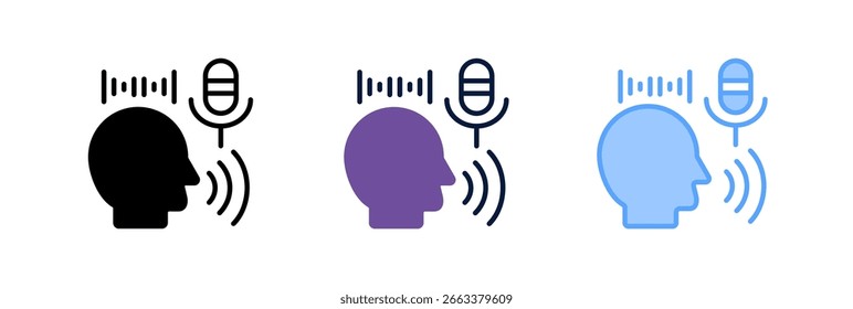 Elemento De Ícone Do Assistente De Voz Para Design E Vetor