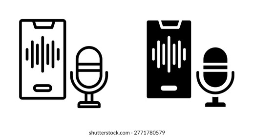 voice assistant icon, element icon for design branding, print, and digital media