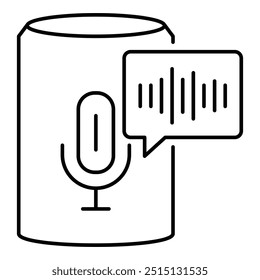 Ícone do Assistente de voz. Ícone de microfone simbolizando assistente digital controlado por voz, ícone, reconhecimento de fala.