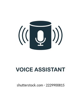 Voice Assistant icon. Monochrome simple Smart Technology icon for templates, web design and infographics