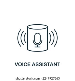 Voice Assistant icon. Monochrome simple Smart Technology icon for templates, web design and infographics