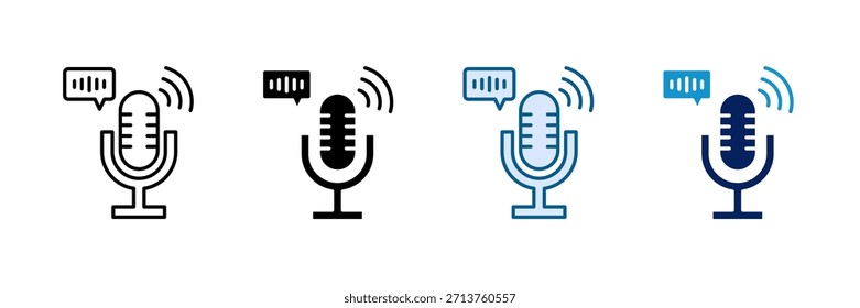Conjunto de iconos de asistente de voz Colección de estilos múltiples