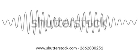 Voice assistant icon set. Voice recognition symbol. Audio wave vector illustration. Sound frequency sign. Podcast sound waves set. Music wave line sound one noise icon audio frequency signal vector.