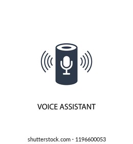 Voice Assistant Icon. Simple Element Illustration. Voice Assistant Concept Symbol Design. Can Be Used For Web And Mobile.