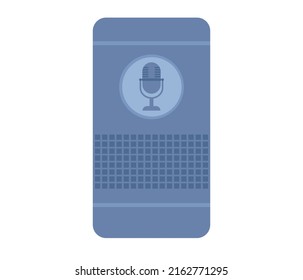 Voice assistant icon. Smart speaker sign. Talk recognition. Vector flat illustration 