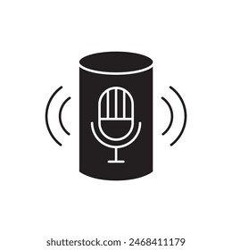 voice assistant icon, template for graphic and web design. vector illustration