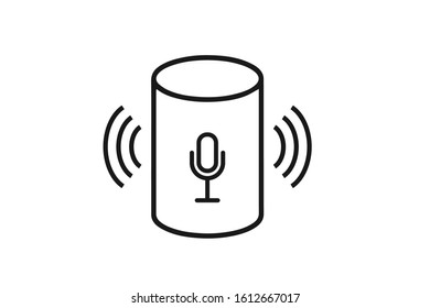 voice assistant icon vector isolated