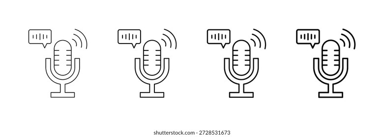 Vector De Iconos De Asistente De Voz Establecido En Diferentes Estilos De Línea De Trazo