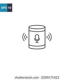 Voice assistant outline icon Vector illustration