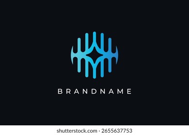 Sprachassistent, Klangerkennung künstliche Intelligenz Logo Design Vektor Vorlage. 