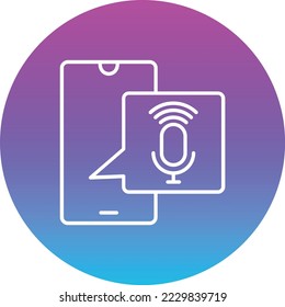 Icono de vector del asistente de voz. Se puede usar para imprimir, móviles y aplicaciones web.