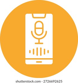 Ilustração de design de ícone de vetor de assistente de voz