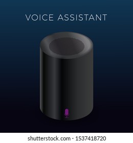 Voice Assistant vector icon - Personal online assistant, smart Home sound recognition system. 