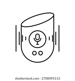 Voice Assistant vector icon stock illustration