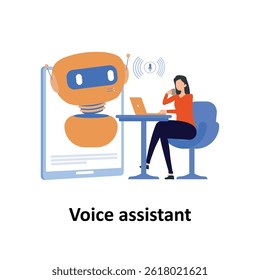 Voice assistant Vector illustration which can easily modify or edit

