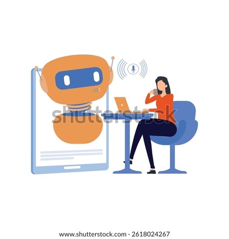 Voice assistant Vector illustration which can easily modify or edit

