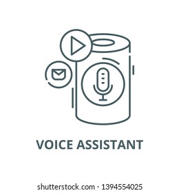 Voice assistant vector line icon, linear concept, outline sign, symbol