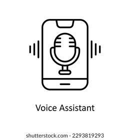 voice assistant  Vector    outline Icons. Simple stock illustration stock