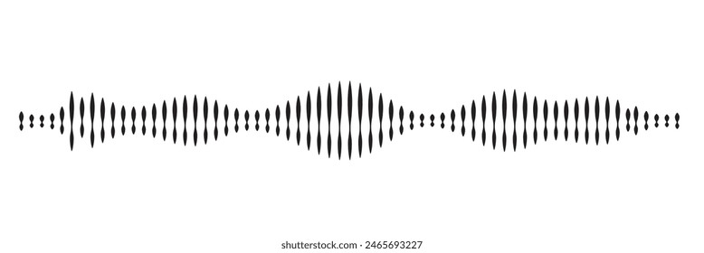 Voice audio message vector smartphone app interface design, flat wave flat soundwave set, waveform speech collection illustration.
