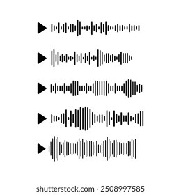 Voice and audio recognition vector set, Voice Recording chat concept.