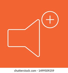 Voice, Audio, Speaker , thin lines web and social media icon, stock vector illustration, EPS10.