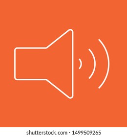 Voice, Audio, Speaker , thin lines web and social media icon, stock vector illustration, EPS10.