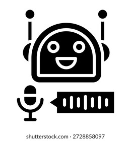 Vektorgrafik mit dem Symbol "Voice Bot"