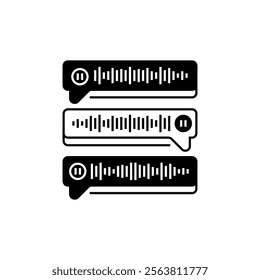 Voice Bubble Glyph Icon. linear style sign for mobile concept and web design. Outline vector icon.