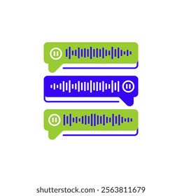 Voice Bubble Two Tone Color Icon. linear style sign for mobile concept and web design. Outline vector icon.