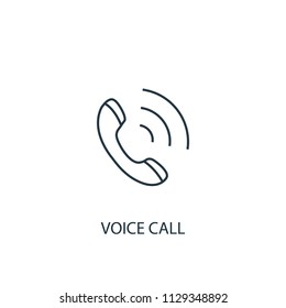 voice call concept line icon. Simple element illustration. voice call concept outline symbol design from Message set. Can be used for web and mobile UI/UX