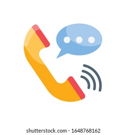 llamada de voz Icono plano.ilustración vectorial. EPS 10