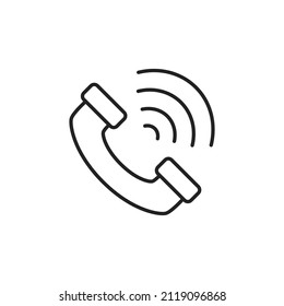 Voice call icon. High quality black vector illustration.