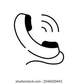 Icono de Vector de llamadas de voz ilustración de stock