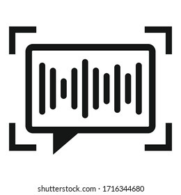 Voice chat authentication icon. Simple illustration of voice chat authentication vector icon for web design isolated on white background