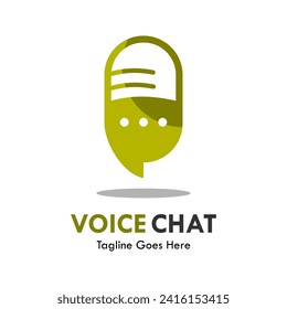 Voice chat design logo template illustration