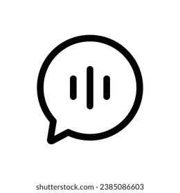 Voice Chat icon in trendy outline style isolated on white background. Voice Chat silhouette symbol for your website design, logo, app, UI. Vector illustration, EPS10.