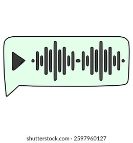 voice chat illustration hand drawn isolated vector