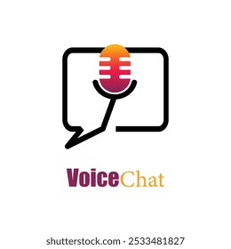 Voice chat logo. Voice message icon. Voice message