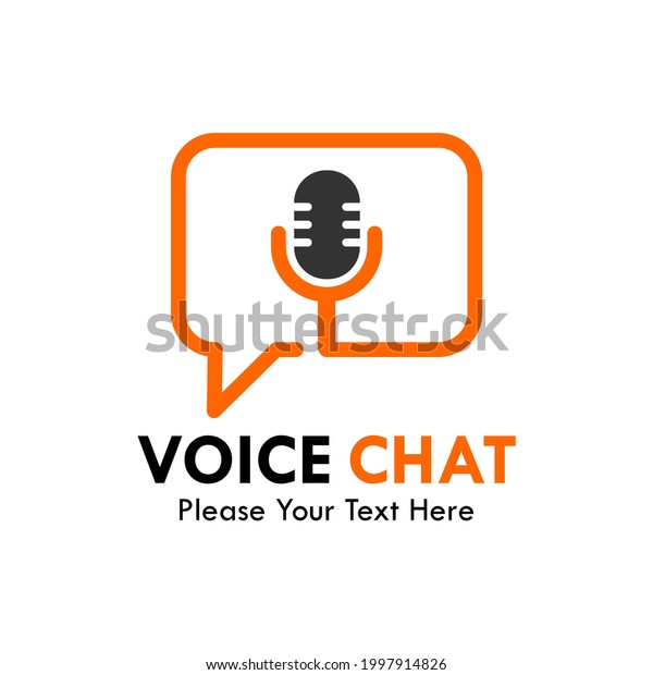 Voice Chat Logo Template Illustration Stock Vector (Royalty Free