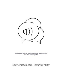 voice chat outline icon vector design good for web or mobile app