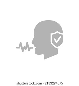 voice check icon,on a white background, vector illustration