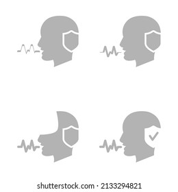 voice check icon,on a white background, vector illustration